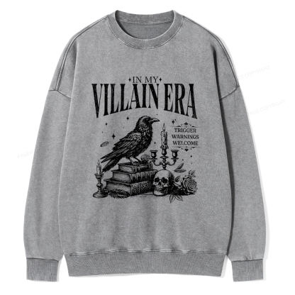 Pagewings Villain Erad Unisex Washed Sweatshirt