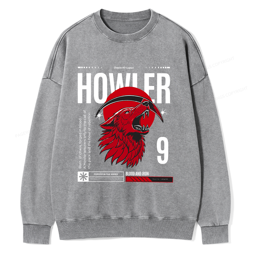 Pagewings Howler Unisex Washed Sweatshirt