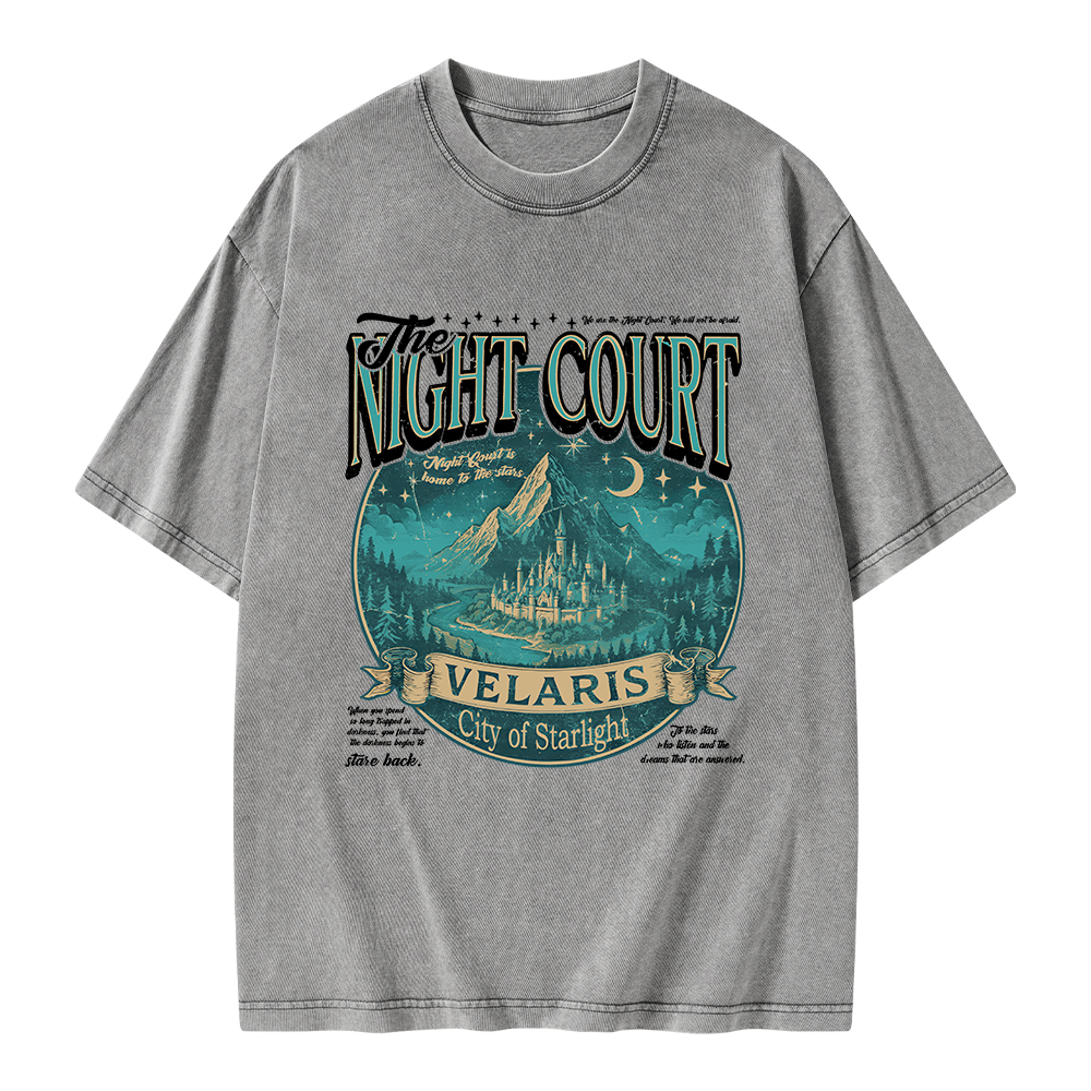 Pagewings The Night Court Unisex Washed T-shirt