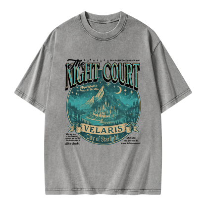 Pagewings The Night Court Unisex Washed T-shirt