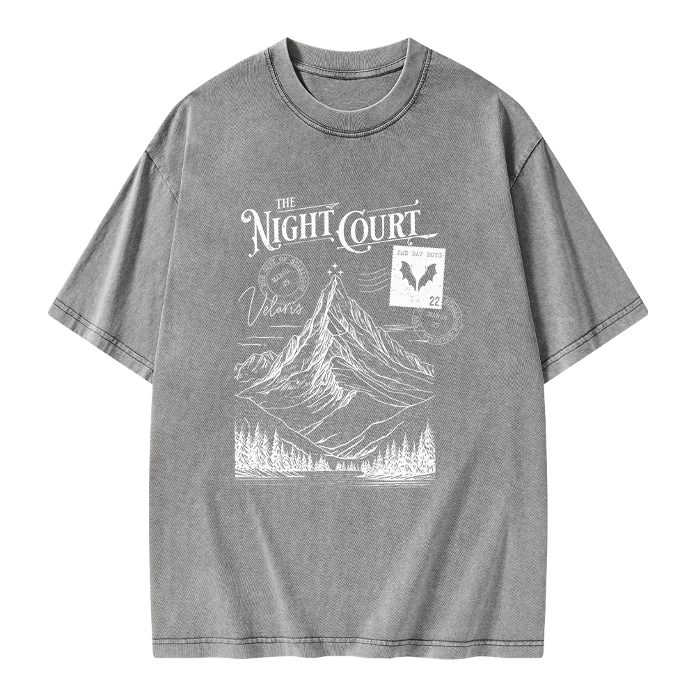 Pagewings The Night Court Unisex Washed T-shirt