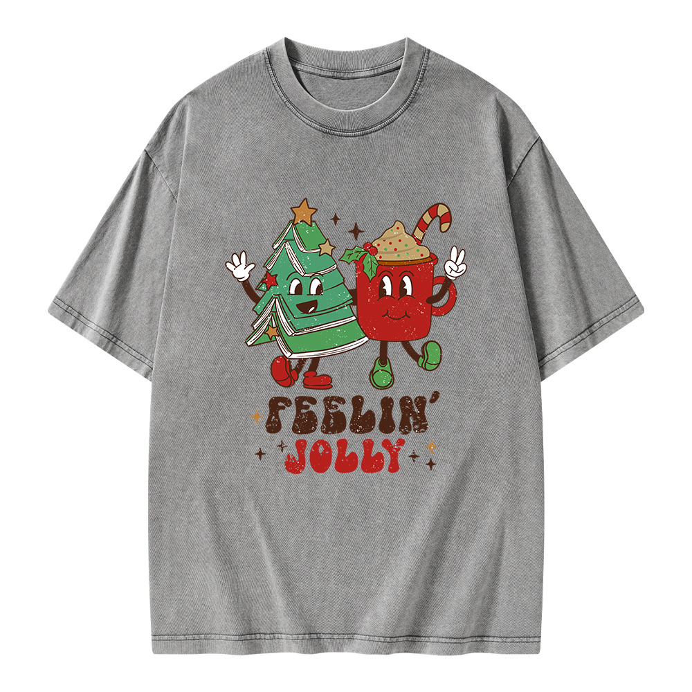Pagewings Feeling Jolly Unisex Washed T-shirt