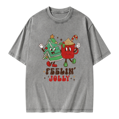 Pagewings Feeling Jolly Unisex Washed T-shirt