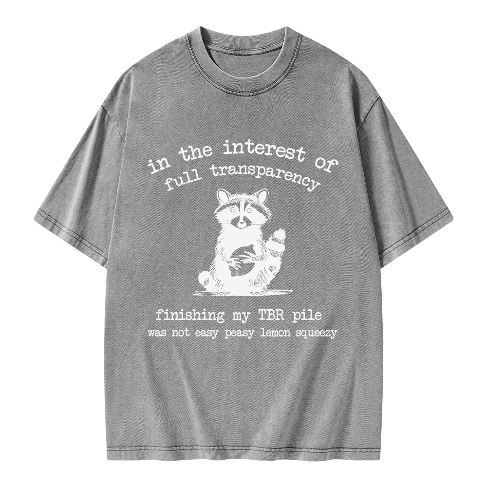 Pagewings Finishing My TBR Pile Was Not Easy Unisex Washed T-shirt