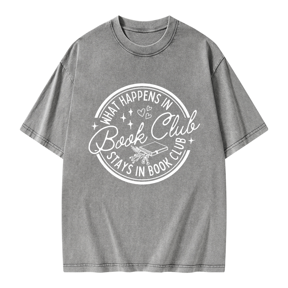 Pagewings What Happens In Book Club Unisex Washed T-shirt
