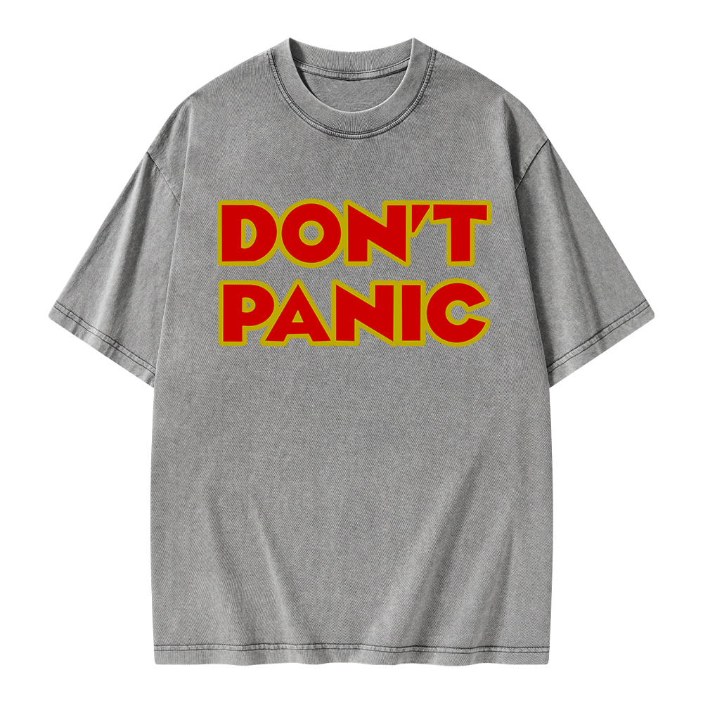 Pagewings Don't Panic  Unisex Washed T-shirt
