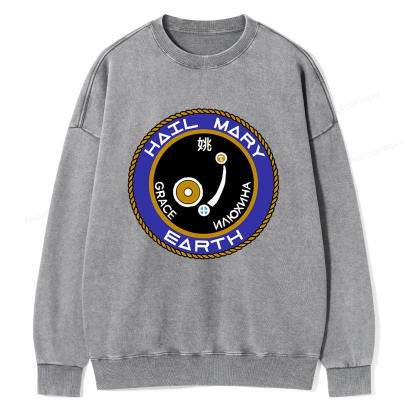 Pagewings Mission Patch Unisex Washed Sweatshirt