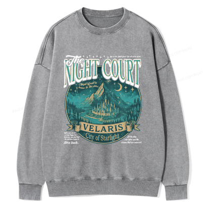 Pagewings The Night Court Unisex Washed Sweatshirt