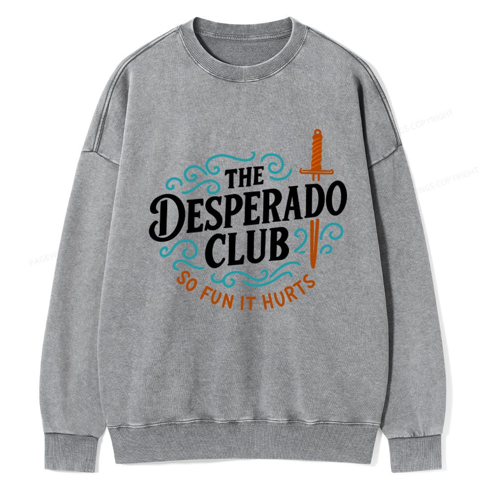 Pagewings The Desperado Club Unisex Washed Sweatshirt