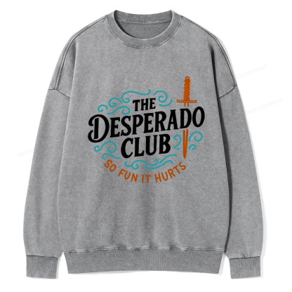 Pagewings The Desperado Club Unisex Washed Sweatshirt