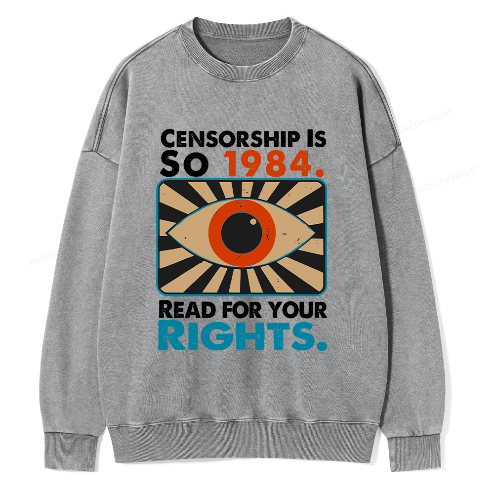 Pagewings Read For Your Rights Unisex Washed Sweatshirt