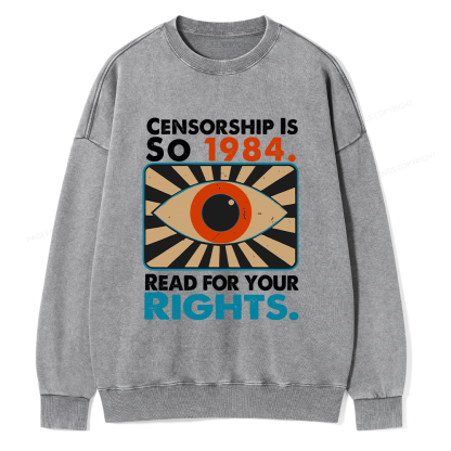 Pagewings Read For Your Rights Unisex Washed Sweatshirt