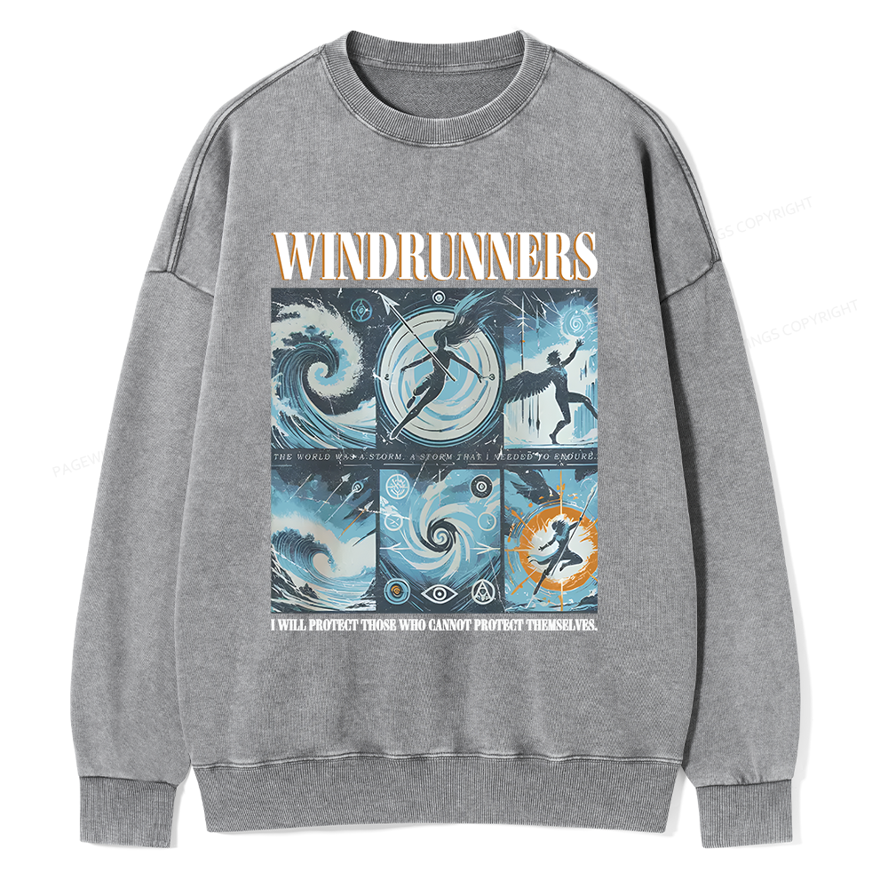 Pagewings Windrunners Unisex Washed Sweatshirt