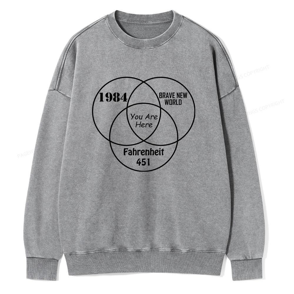 Pagewings I'm With The Banned Unisex Washed Sweatshirt