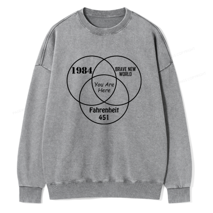 Pagewings I'm With The Banned Unisex Washed Sweatshirt