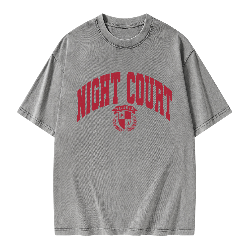 Pagewings The Night Court Unisex Washed T-shirt