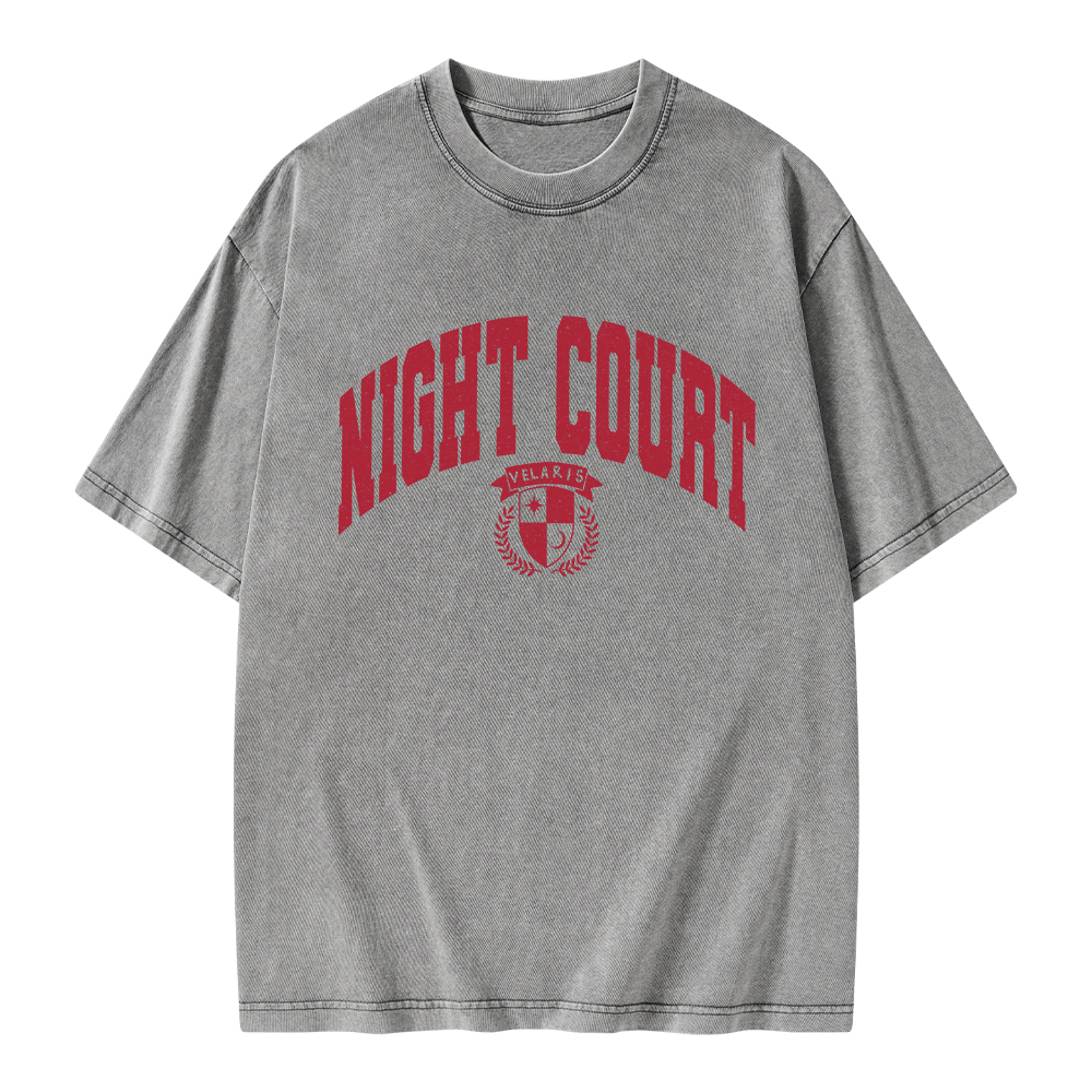 Pagewings The Night Court Unisex Washed T-shirt