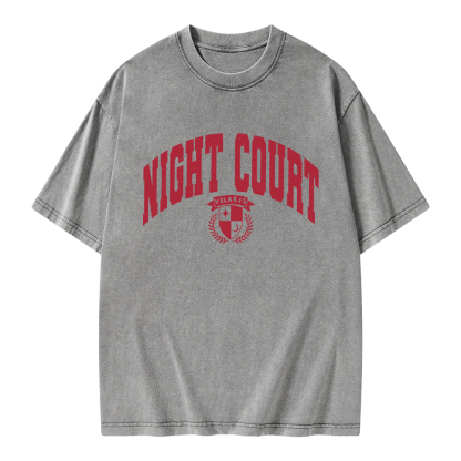 Pagewings The Night Court Unisex Washed T-shirt