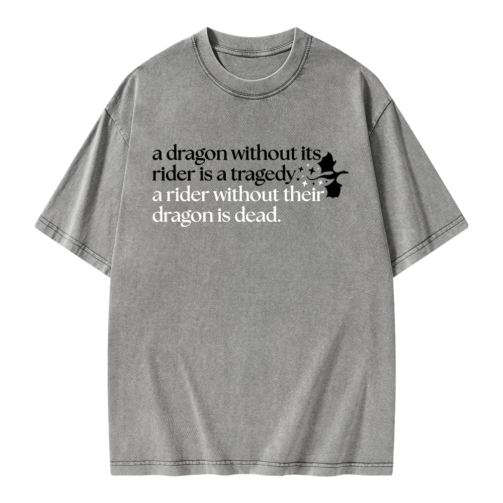 Pagewings A Dragon Without Its Rider Unisex Washed T-shirt