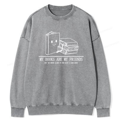 Pagewings The Books Are Friends T-Shirt Unisex Washed Sweatshirt