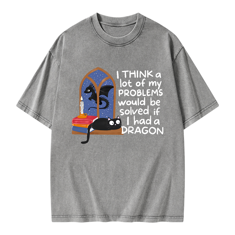 Pagewings If I Had A BookDragon Unisex Washed T-shirt