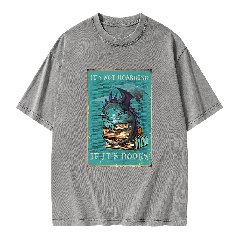 Pagewings It's Not Hoarding If It's Books Unisex Washed T-shirt