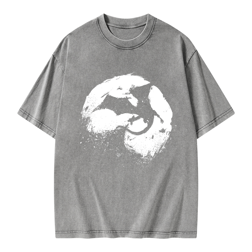 Pagewings Fantasy Book Dragon Unisex Washed T-shirt