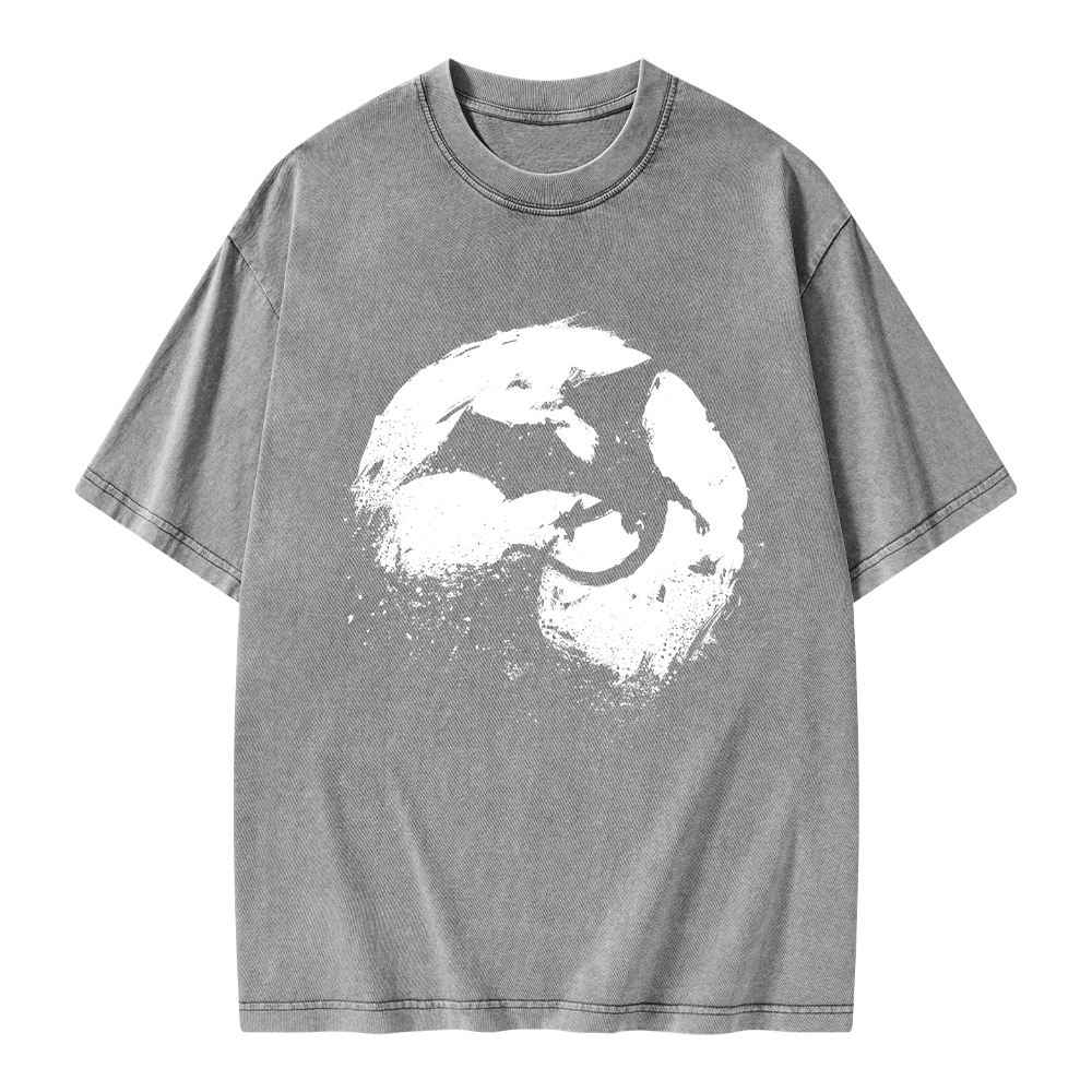 Pagewings Fantasy Book Dragon Unisex Washed T-shirt