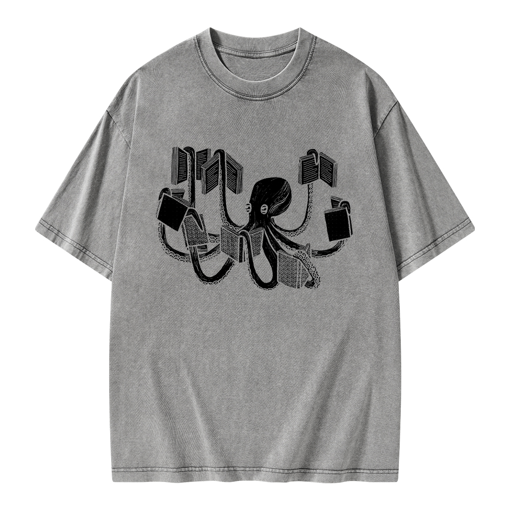 Pagewings Armed With Knowledge Unisex Washed T-shirt