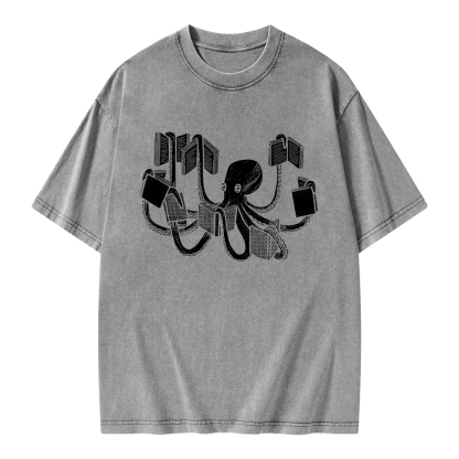 Pagewings Armed With Knowledge Unisex Washed T-shirt