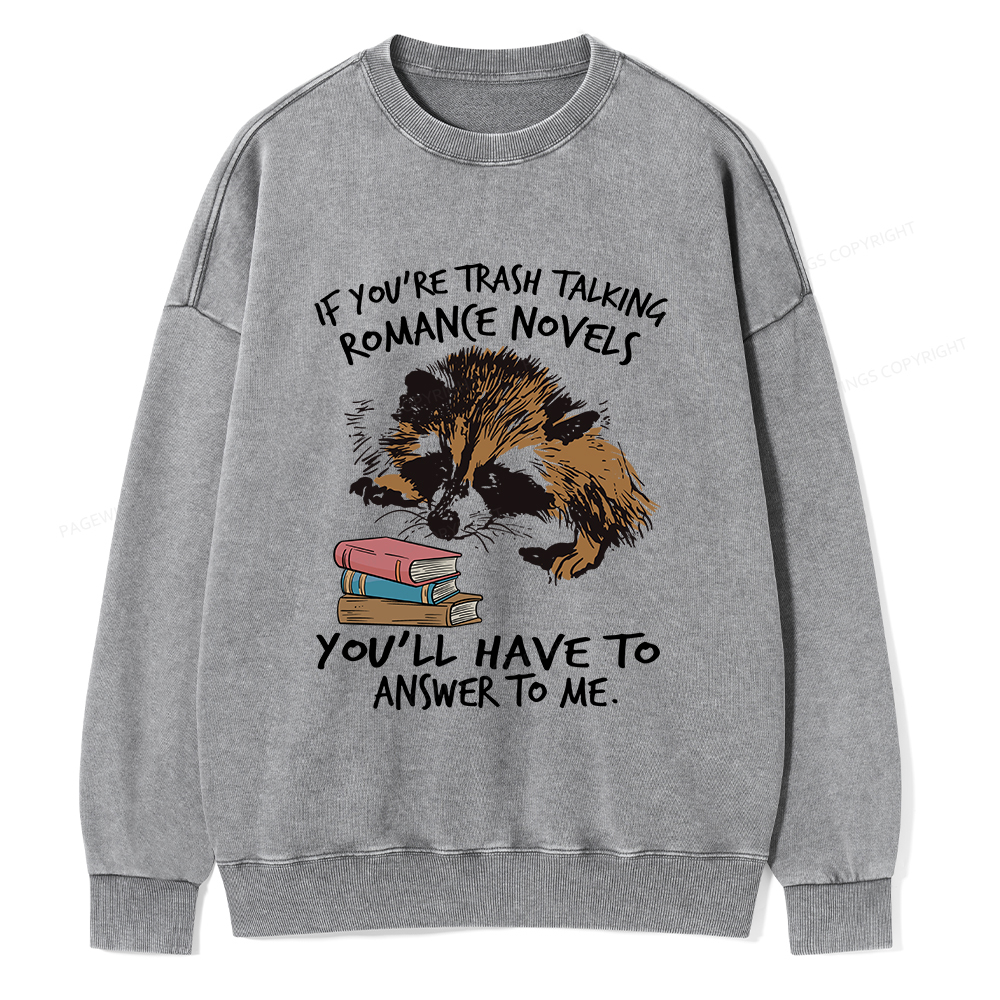Pagewings Talking Ronan E Novels Unisex Washed Sweatshirt