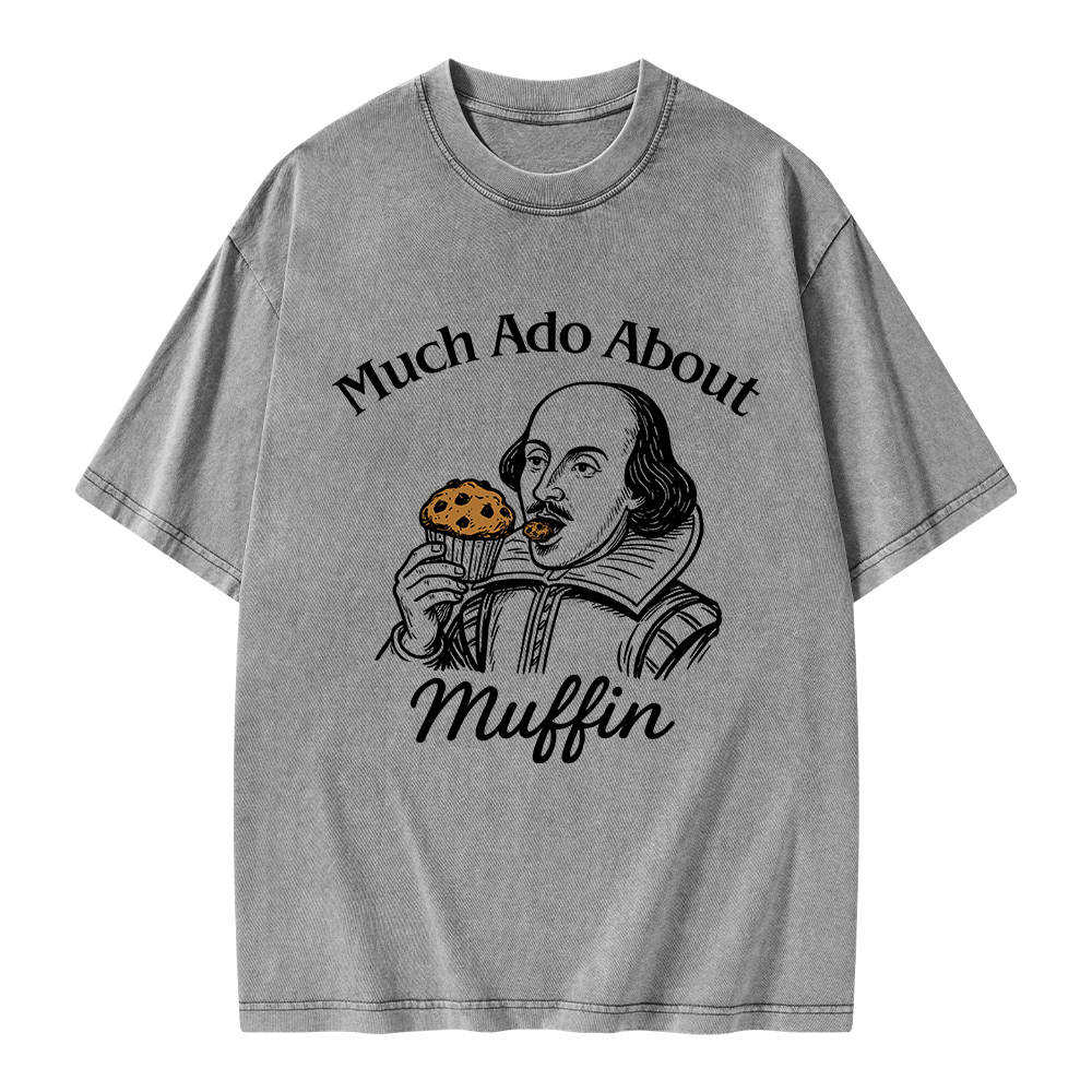 Pagewings Much Ado About Muffin Unisex Washed T-shirt