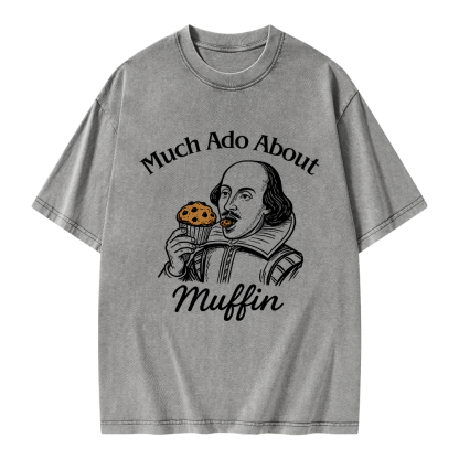 Pagewings Much Ado About Muffin Unisex Washed T-shirt