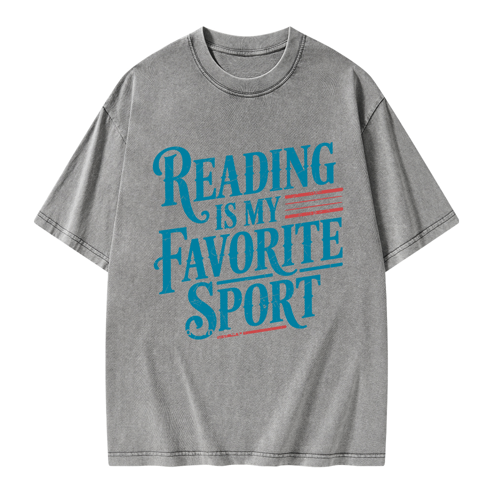 Pagewings Reading is My Favorite Sport Unisex Washed T-shirt