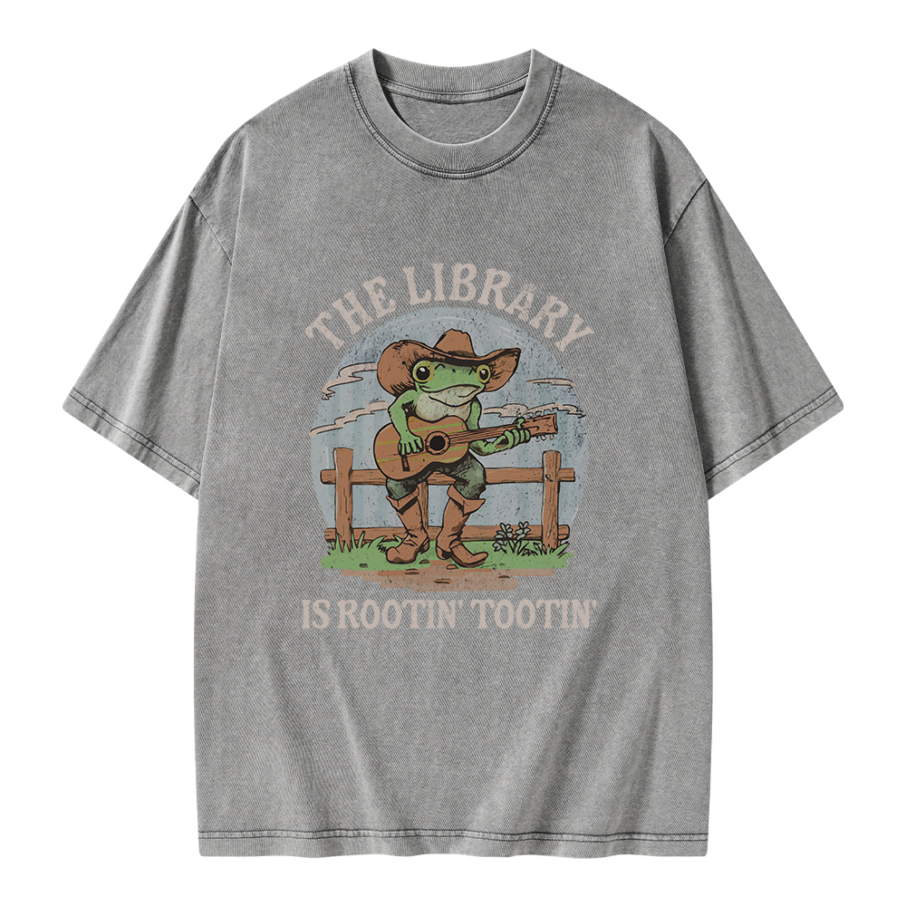 Pagewings The Library is Rootin’ Tootin Unisex Washed T-shirt