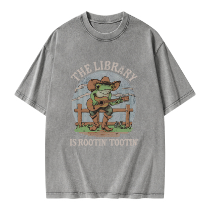 Pagewings The Library is Rootin’ Tootin Unisex Washed T-shirt