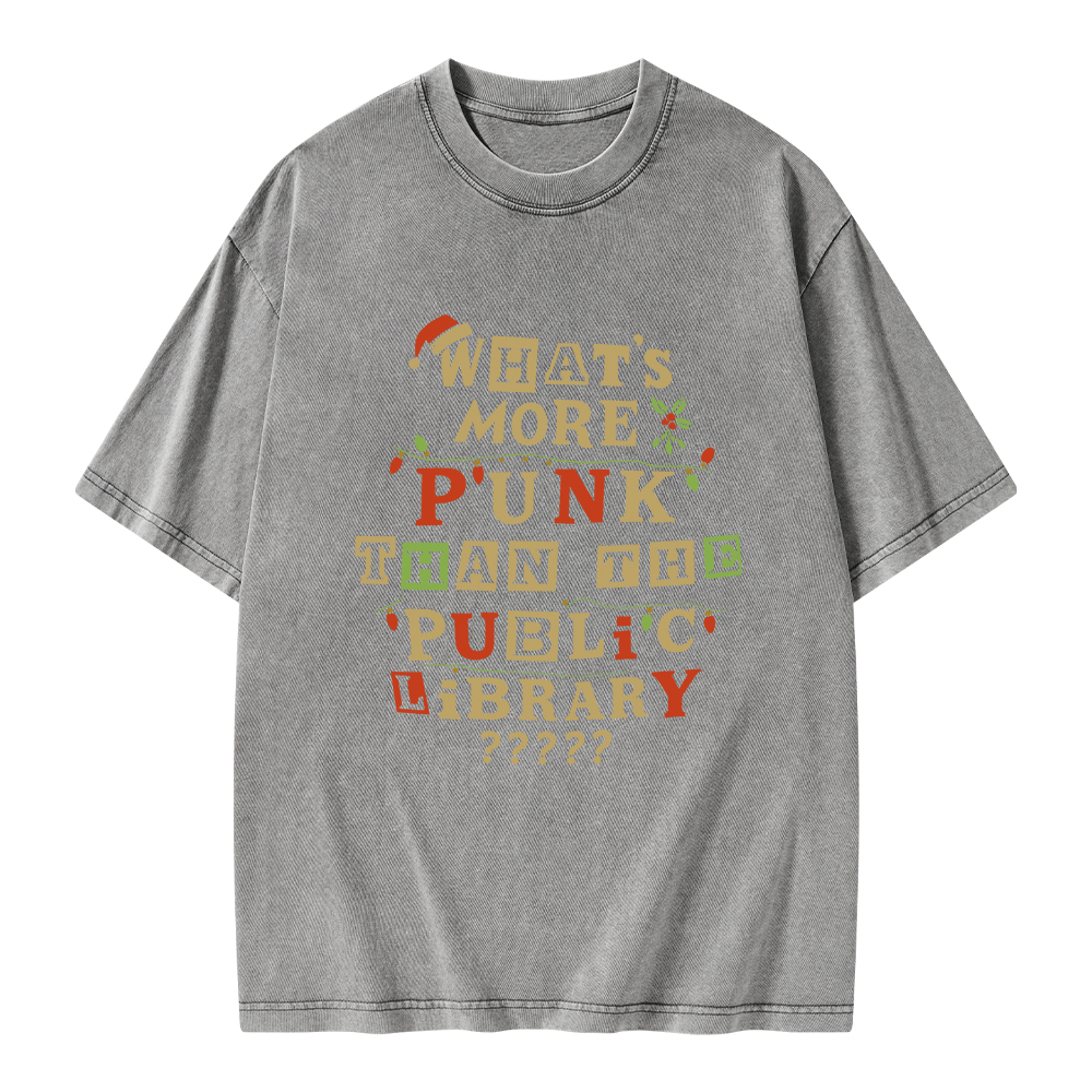 Pagewings What’s More Punk Than The Public Library Unisex Washed T-shirt