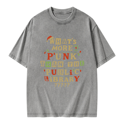 Pagewings What’s More Punk Than The Public Library Unisex Washed T-shirt