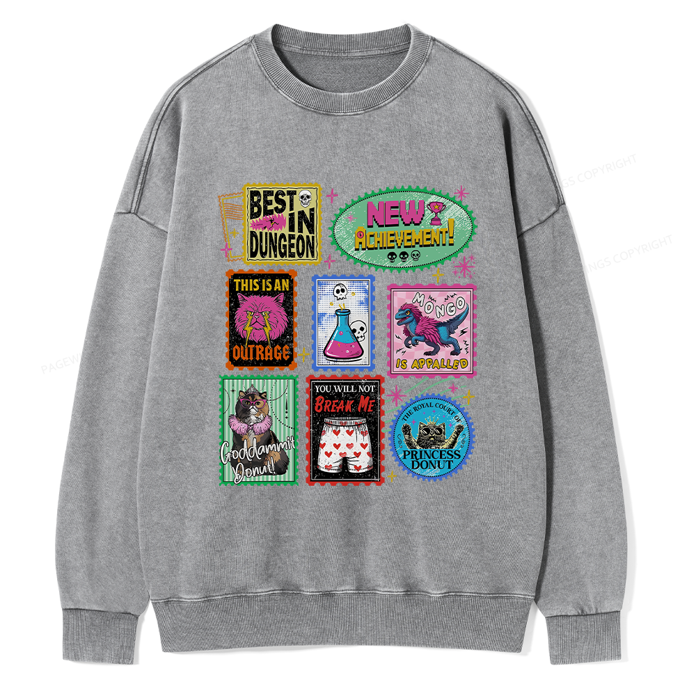 Pagewings New Achievement Unisex Washed Sweatshirt