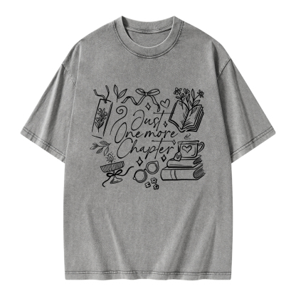 Pagewings Just one more chapter Unisex Washed T-shirt