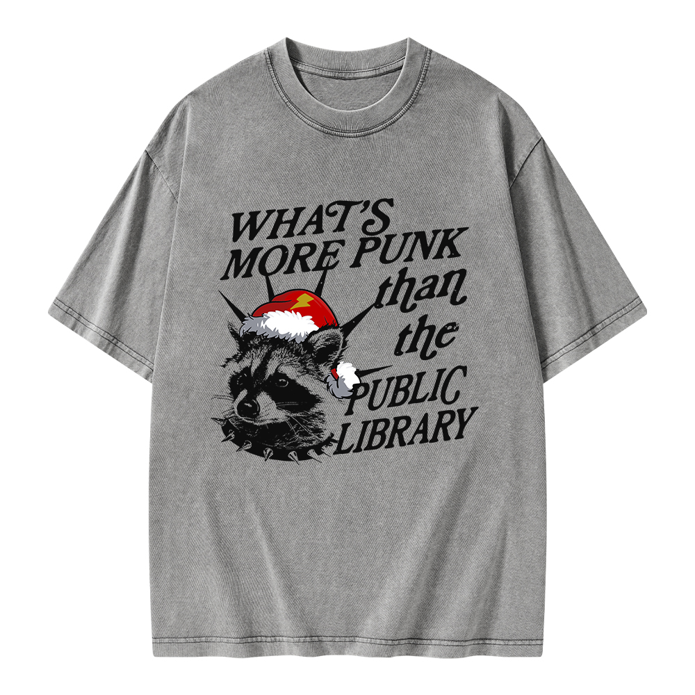 Pagewings What’s More Punk Than The Public Library Unisex Washed T-shirt