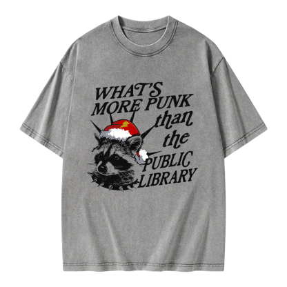 Pagewings What’s More Punk Than The Public Library Unisex Washed T-shirt