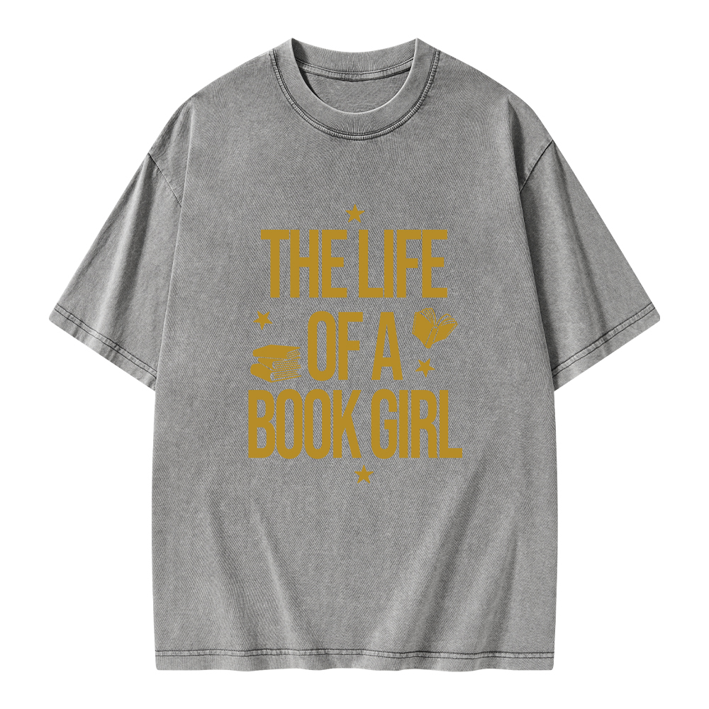 Pagewings The Life of a Book Girl Unisex Washed T-shirt