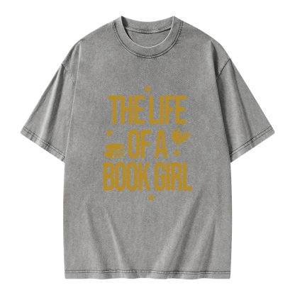 Pagewings The Life of a Book Girl Unisex Washed T-shirt