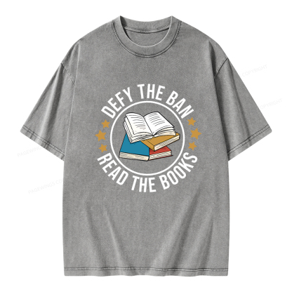 Pagewings Read Banned Books T-Shirt Unisex Washed T-shirt