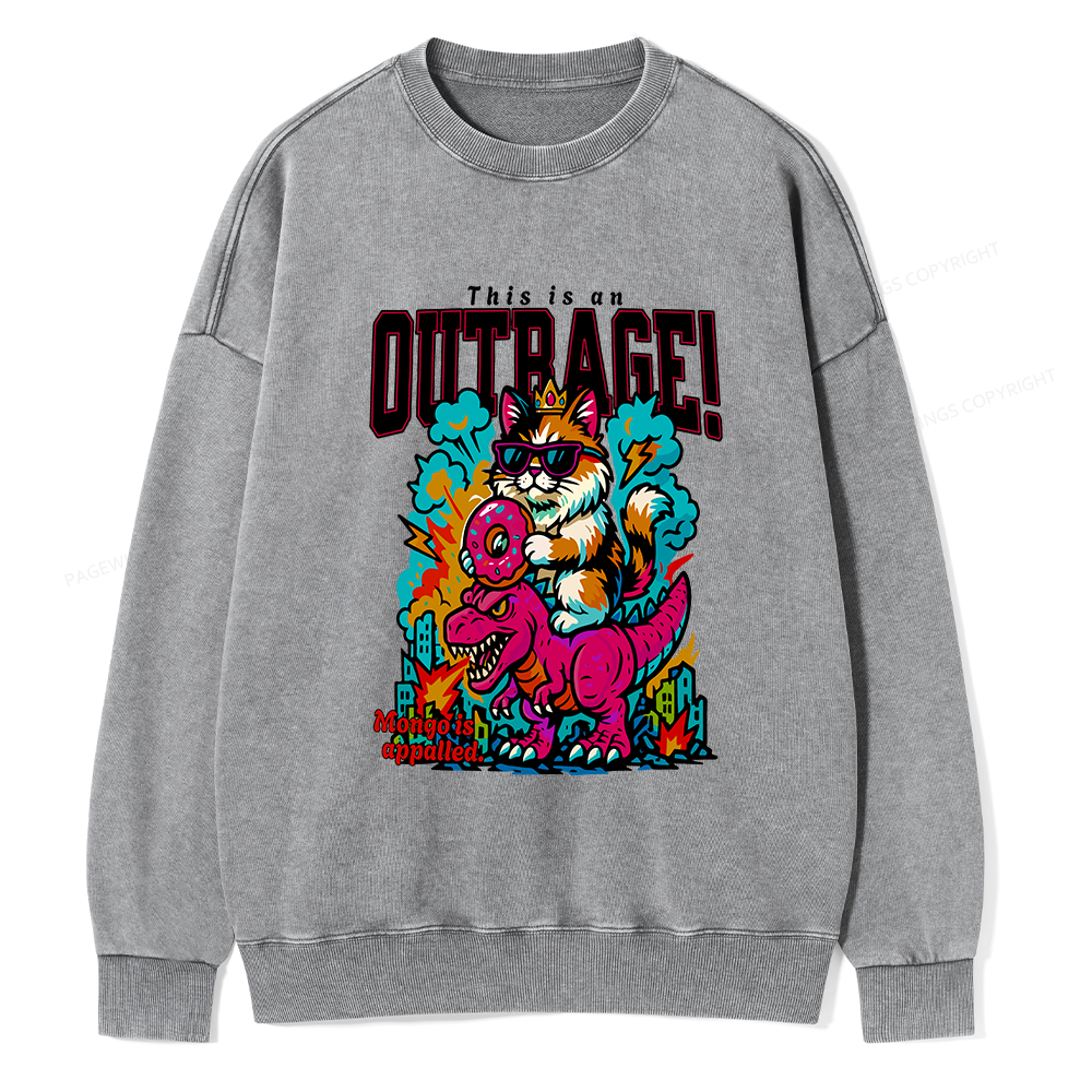 Pagewings This Is An Outrage Unisex Washed Sweatshirt