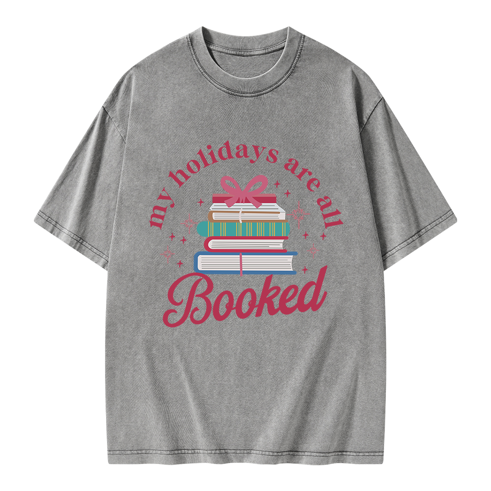 Pagewings My Holidays Are Booked Unisex Washed T-shirt