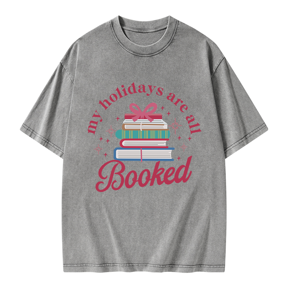 Pagewings My Holidays Are Booked Unisex Washed T-shirt
