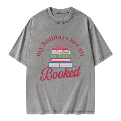 Pagewings My Holidays Are Booked Unisex Washed T-shirt