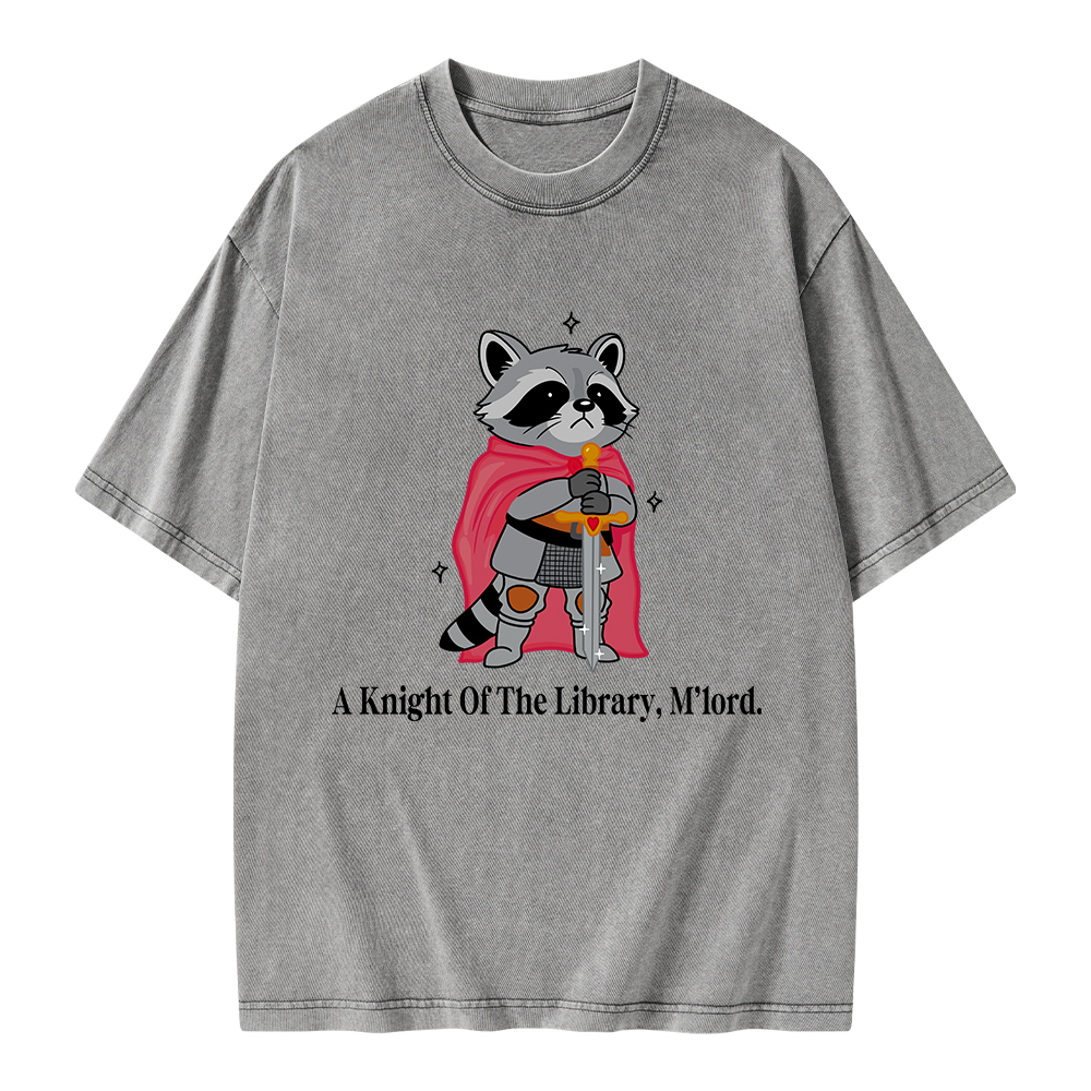 Pagewings A Knight Of The Library M’lord Unisex Washed T-shirt